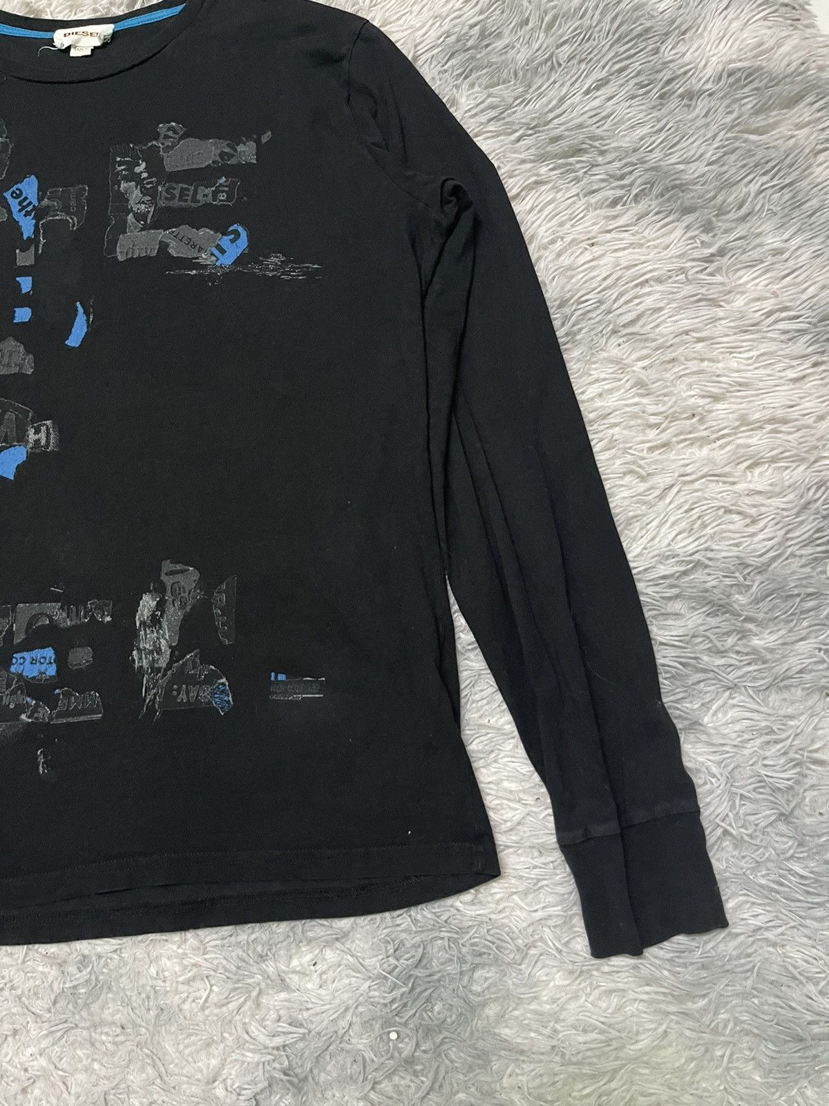 Diesel Y2K DIESEL LONG SLEEVE T SHIRT RARE DESIGN Size US XL / EU 56 / 4 - 4 Thumbnail