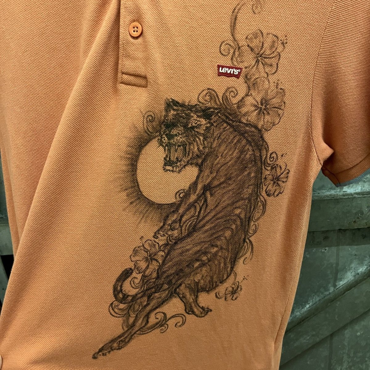 Levi's × Levi's Made & Crafted × Levi's Vintage Clothing Rare Levis Custom Made Tiger Polo Size US M / EU 48-50 / 2 - 2 Thumbnail