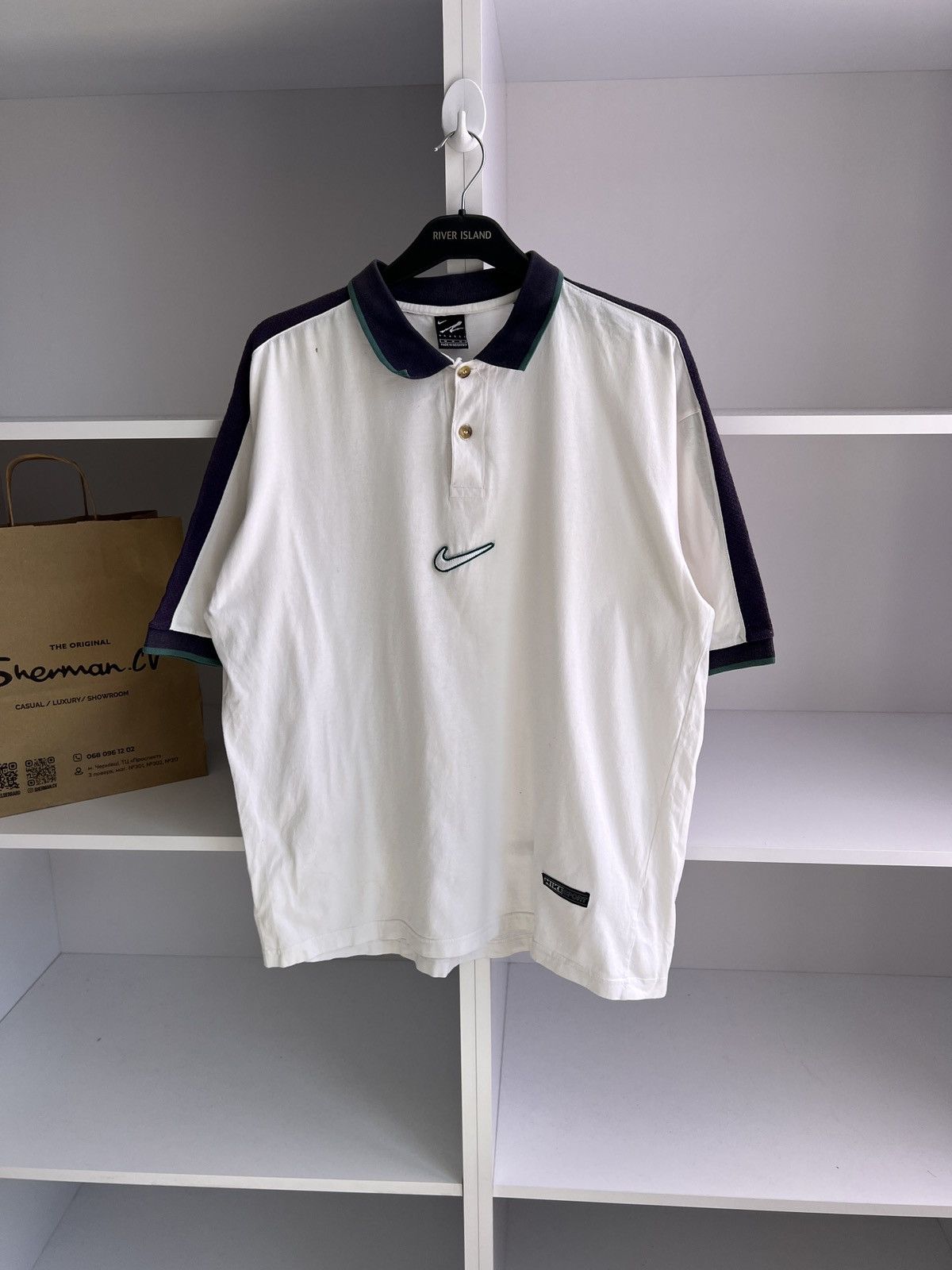 Nike × Vintage Vintage Nike Agassi 90s Polo Swoosh T-Shirt Size US M / EU 48-50 / 2 - 3 Thumbnail