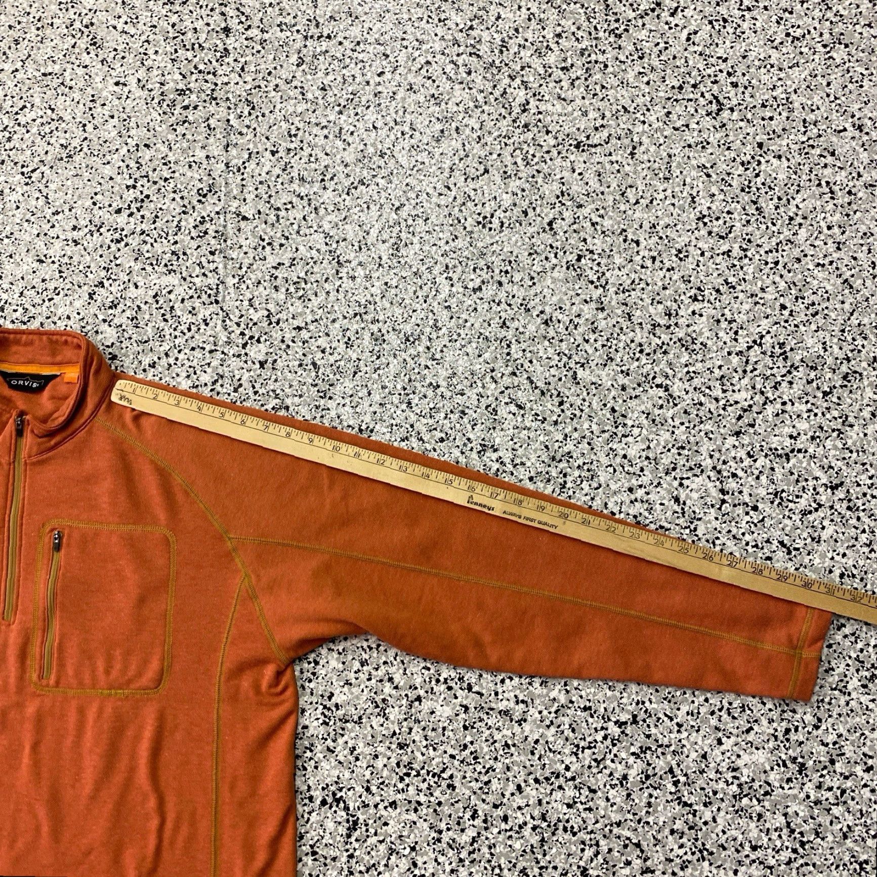 Orvis ORVIS Quarter-Zip Sweatshirt Orange XL Men Pullover Zip Zip Sweatshirt (Orvis) Size US XL / EU 56 / 4 - 4 Thumbnail