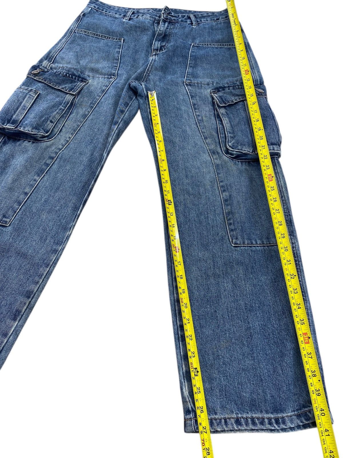 Japanese Brand Japanese Brands Baggy Wide Leg Cargo Jeans Size US 34 / EU 50 - 8 Thumbnail