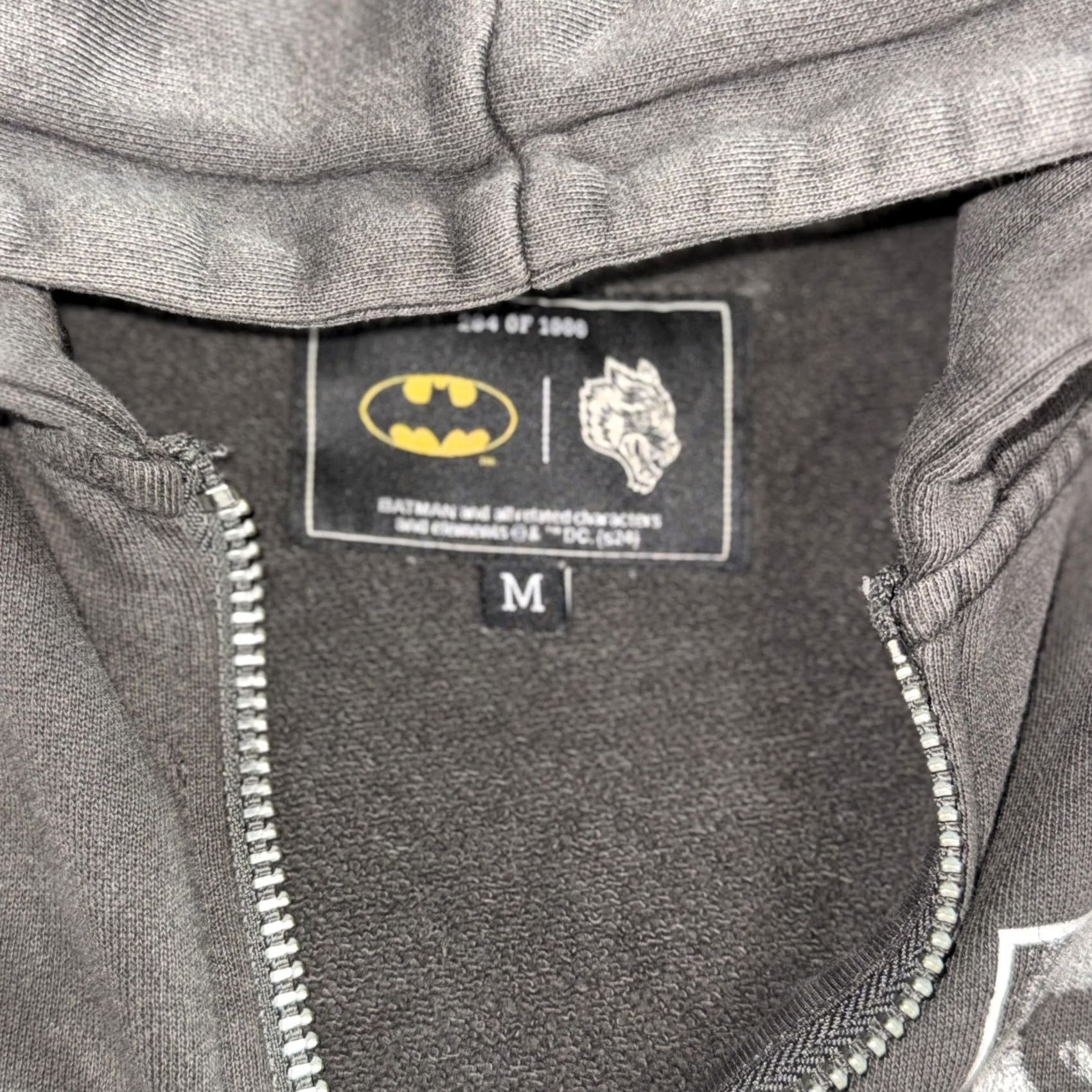 Darc Sport Dare Sport Batman Hoodie Womens Medium Wolves Club 284 of 1000 Graphic Print Full Zip Hooded Pockets Casual Gothic Halloween Comics Size M / US 6-8 / IT 42-44 - 4 Thumbnail