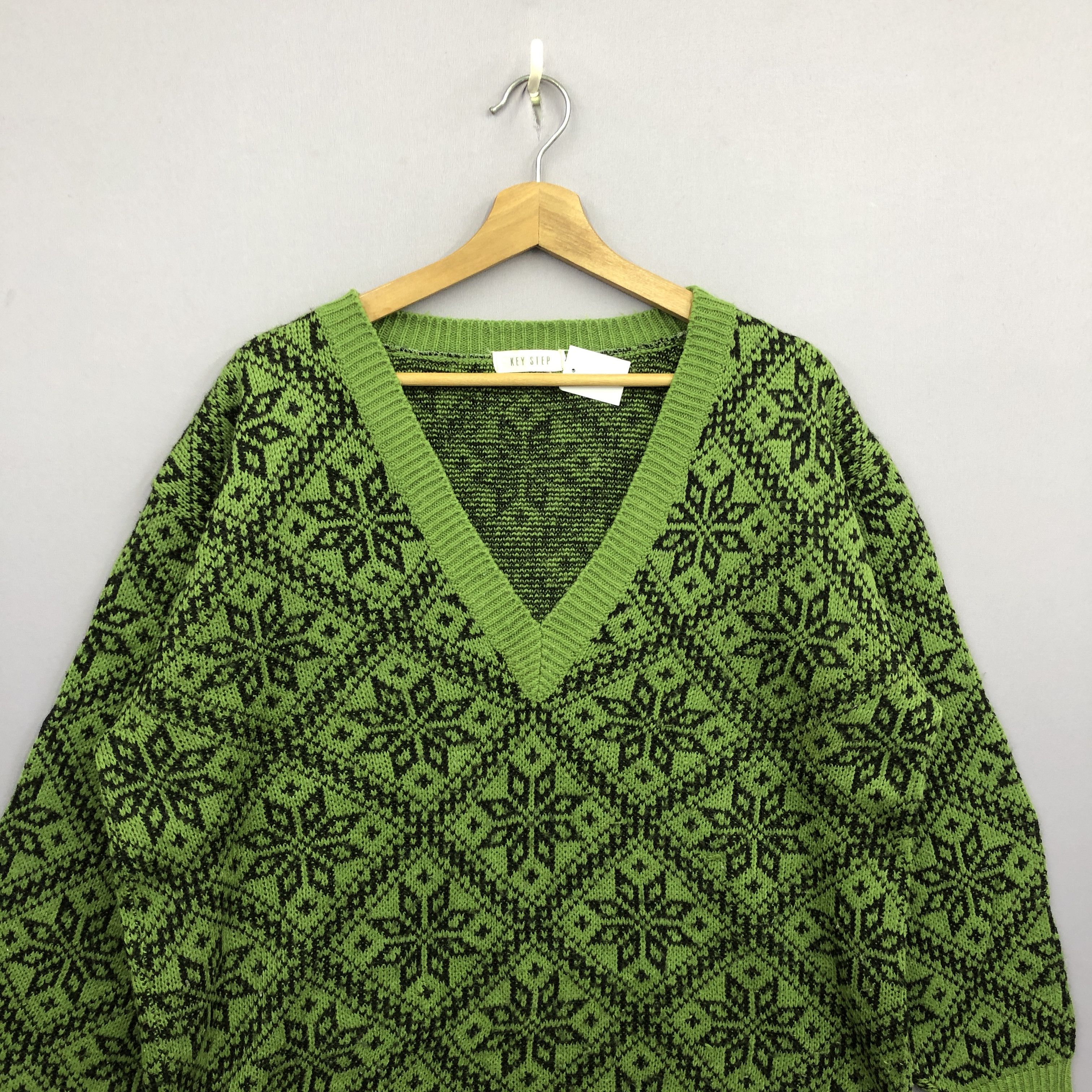 Japanese Brand × Vintage Vintage Psychedelic Pattern Knit Sweater Sweatshirt Jumper Size US L / EU 52-54 / 3 - 2 Thumbnail