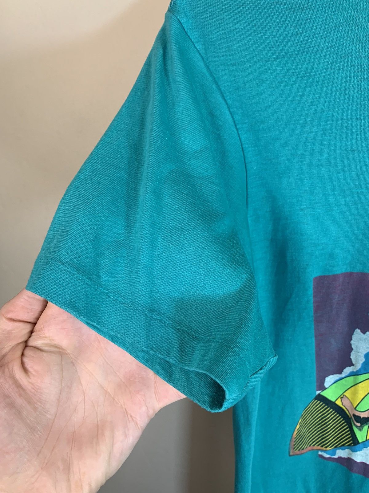 Vintage *RARE* Vintage 70’s Surfing Rippin’ Single Stitch Surf Shirt Size US L / EU 52-54 / 3 - 4 Thumbnail