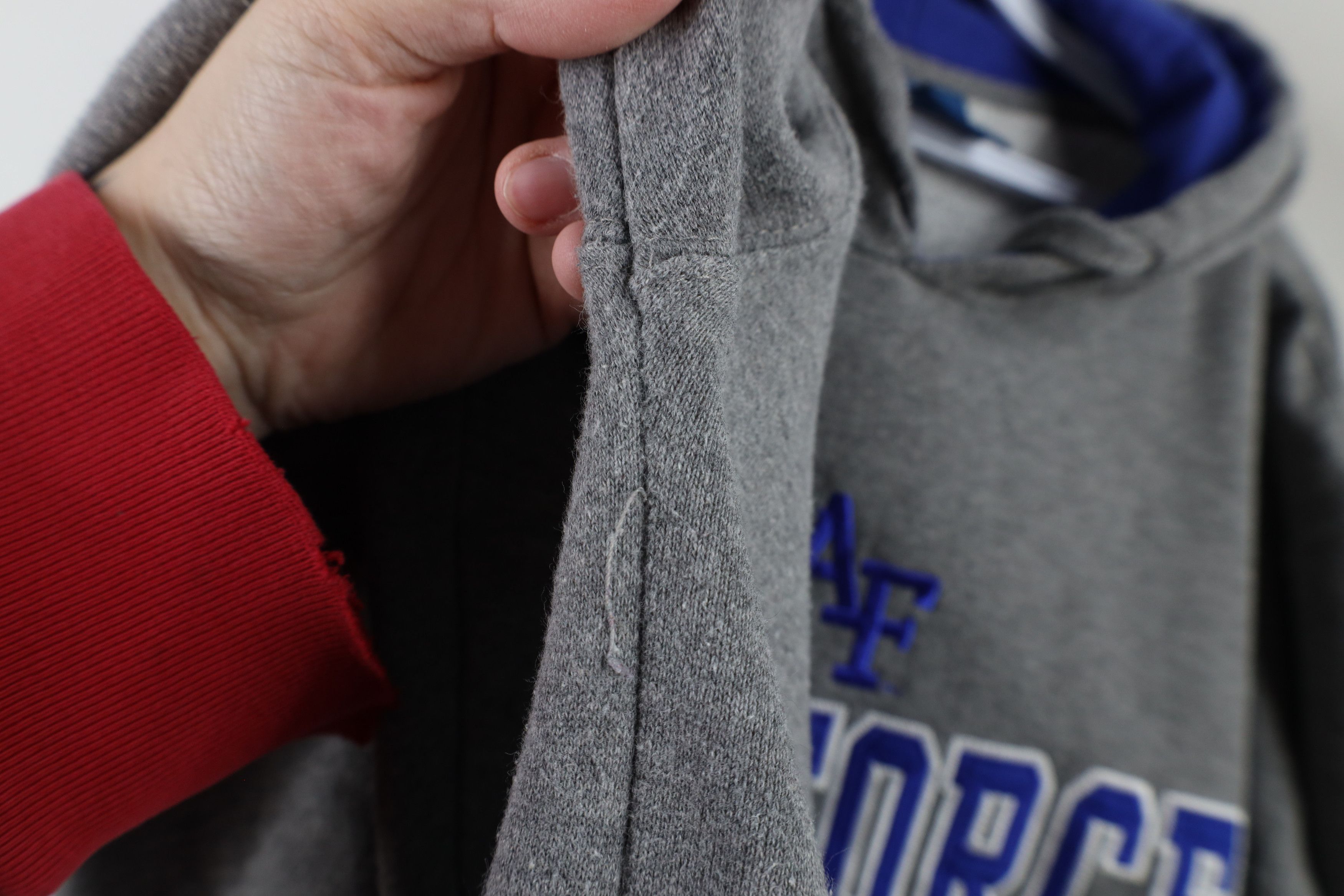 Vintage Vintage 90s Spell Air Force Academy Hoodie Sweatshirt Gray Size US M / EU 48-50 / 2 - 8 Thumbnail