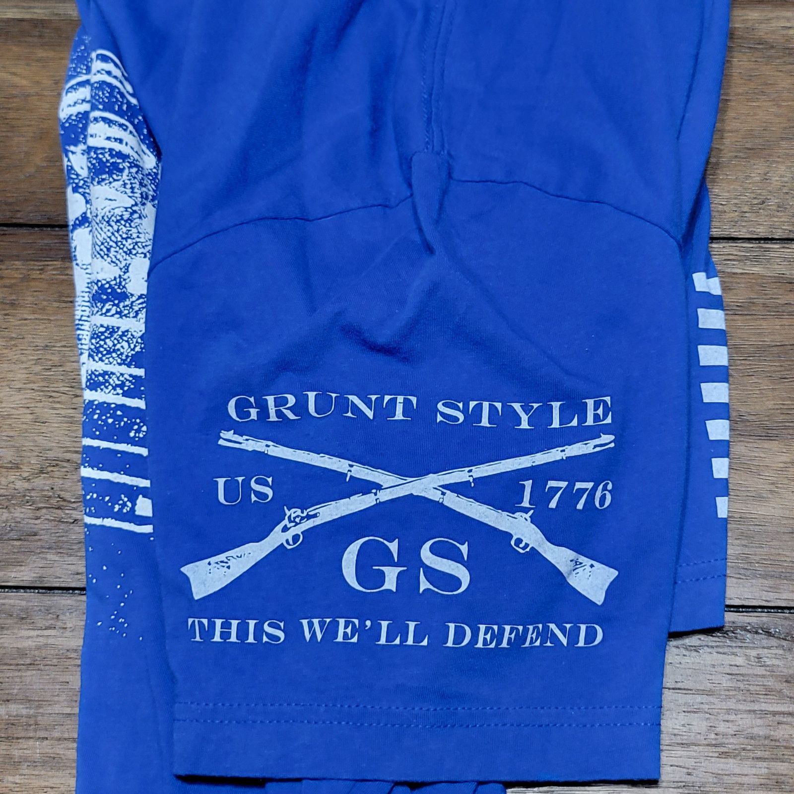 Grunt Style Grunt Style Blue Unisex Tee American Flag Ammo - Size Large Size US L / EU 52-54 / 3 - 3 Thumbnail