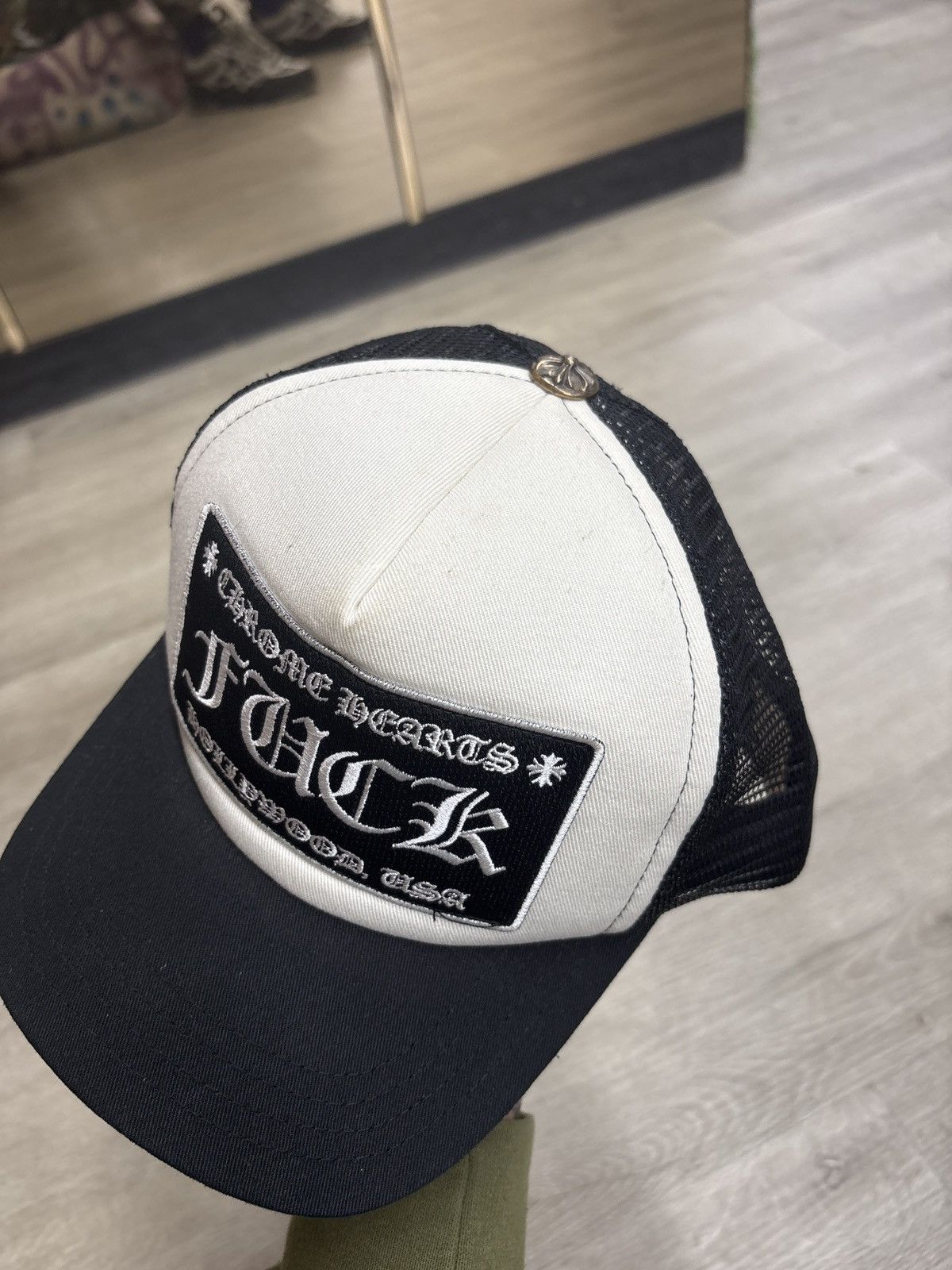 Chrome Hearts Chrome Hearts fuck trucker hat Size ONE SIZE - 4 Thumbnail