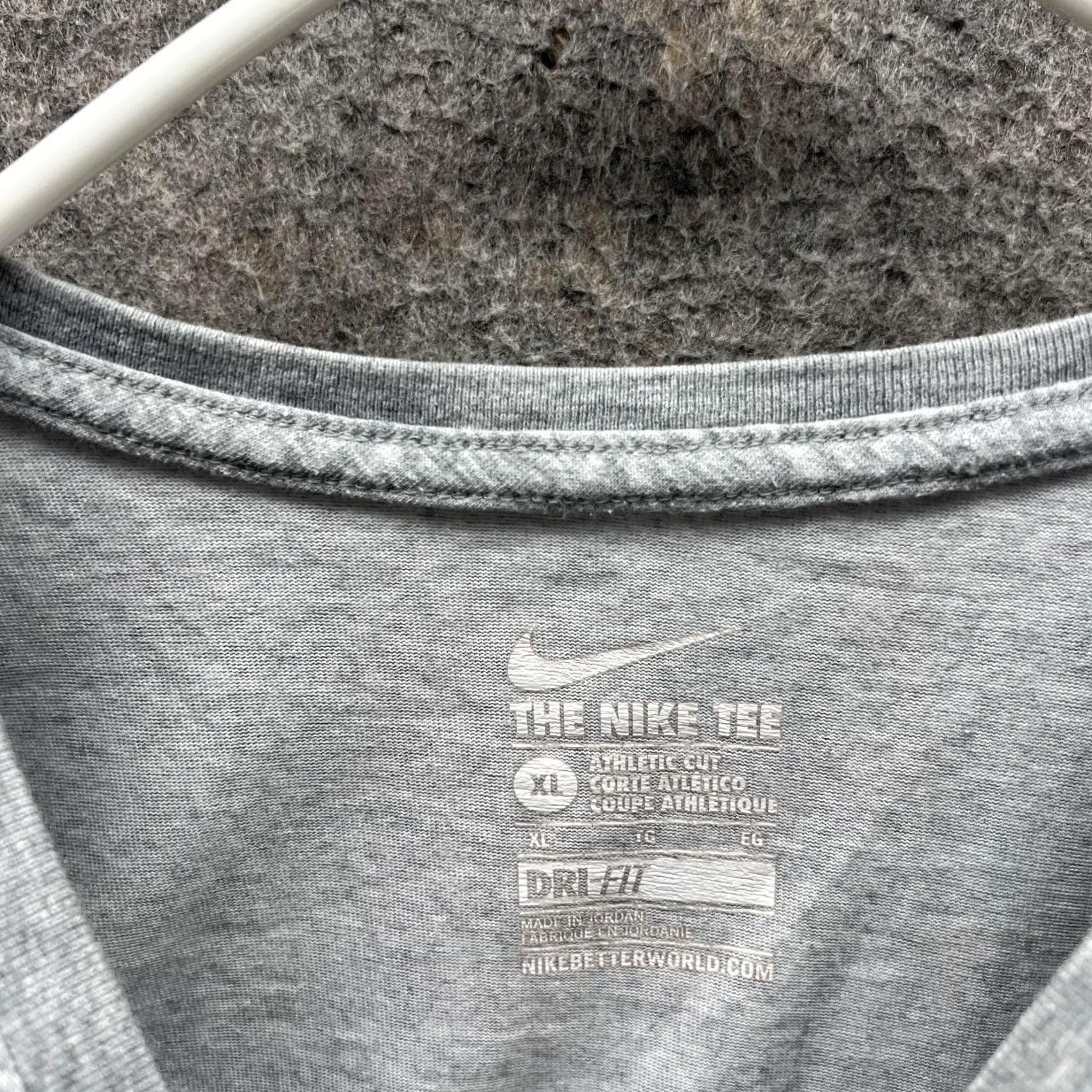 Nike Nike Shirt Men XL Heather Gray Dri-Fit Logo Short Sleeve Crew Neck Sportswear Size US XL / EU 56 / 4 - 6 Thumbnail