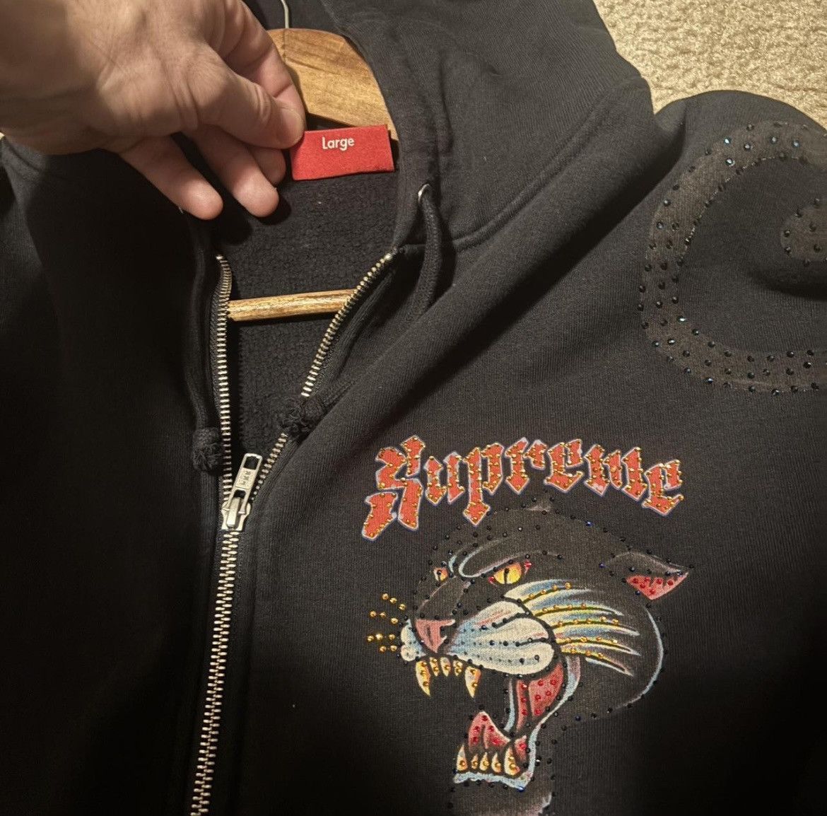 Supreme Supreme Panther Hoodie Size US L / EU 52-54 / 3 - 3 Thumbnail