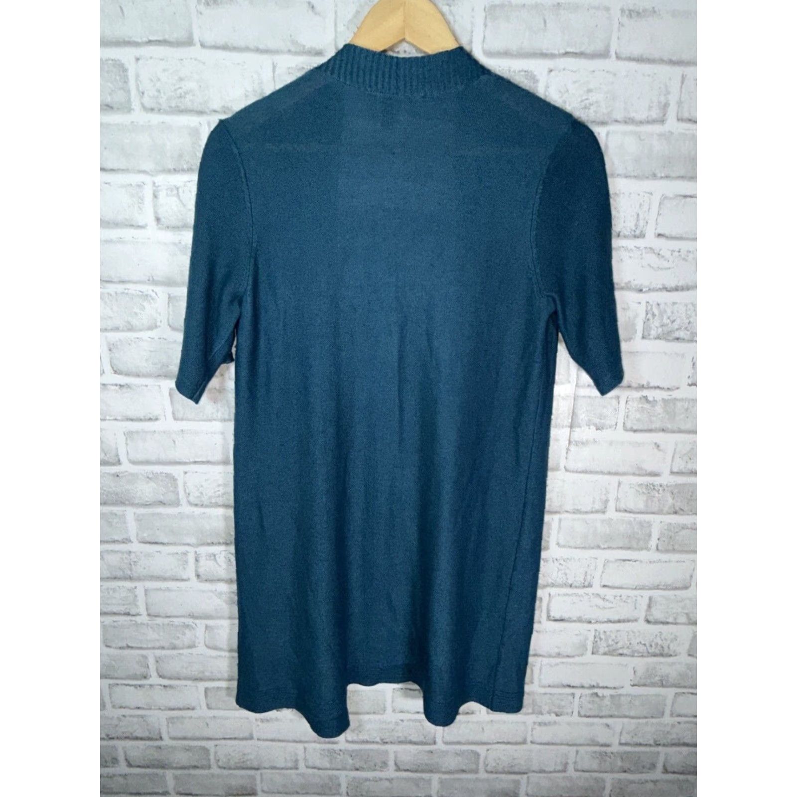 Eileen Fisher Eileen Fisher Teal Long Duster Open Front Cardigan TENCEL BLEND Womens XS Blue Cardigan Sweater Pockets Tencel Blend Size XS / US 0-2 / IT 36-38 - 8 Thumbnail