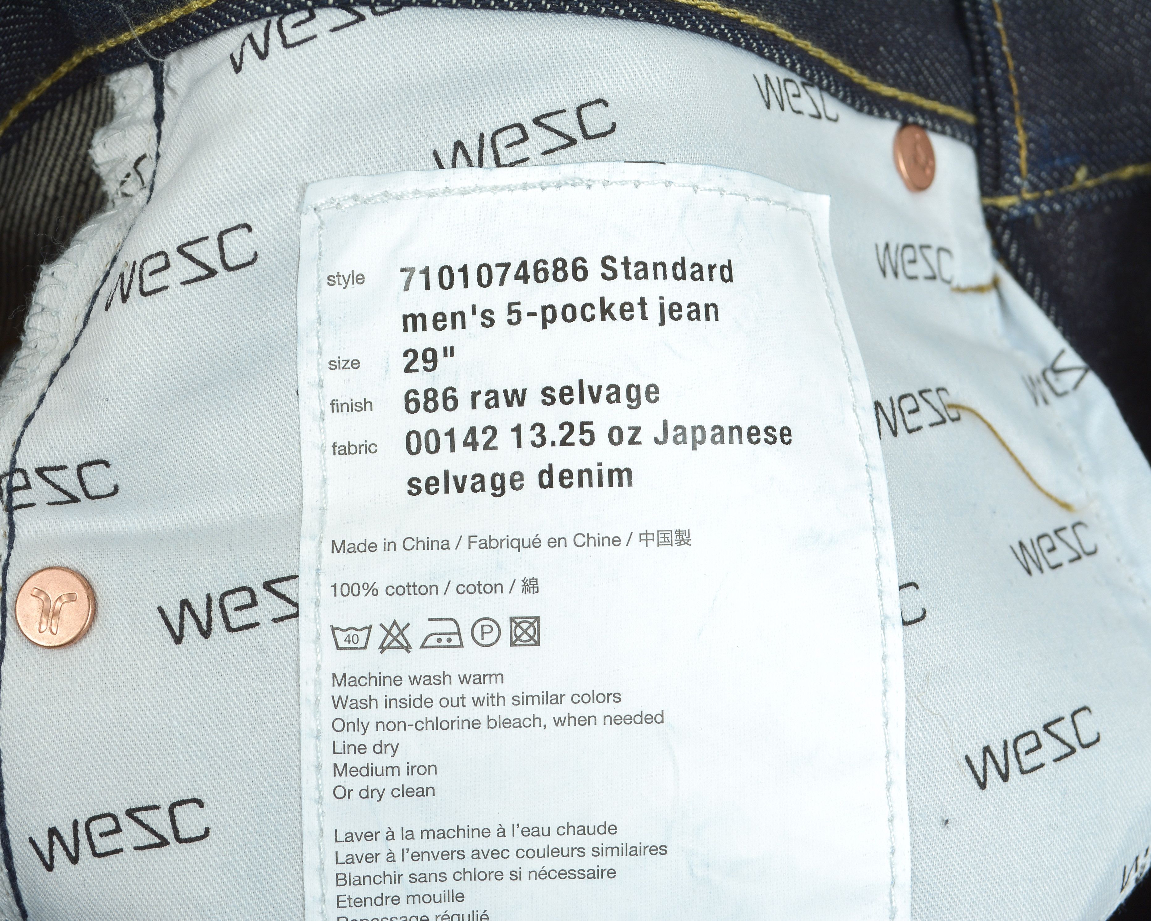 Japanese Brand × WeSC 13.25 Selvage Japanese W29 Standart 5 Pocket Jeans Trousers Size US 29 - 8 Thumbnail
