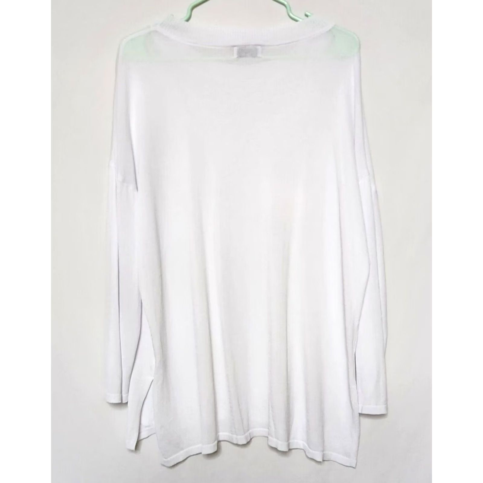 Vintage Terra Sweater Womens XL White Apparel Pullover Long Sleeve Rayon Nylon Blend Size XL / US 12-14 / IT 48-50 - 2 Thumbnail