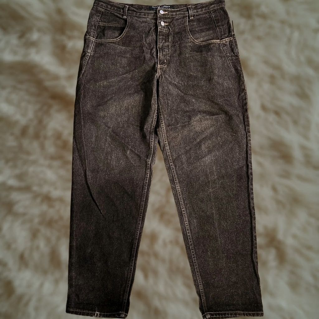 Guess VTG Guess Jeans Mens 40X32 Black Loose Fit Tapered Pascal 075 Made In USA 90s Size US 40 / EU 56 - 1 Thumbnail