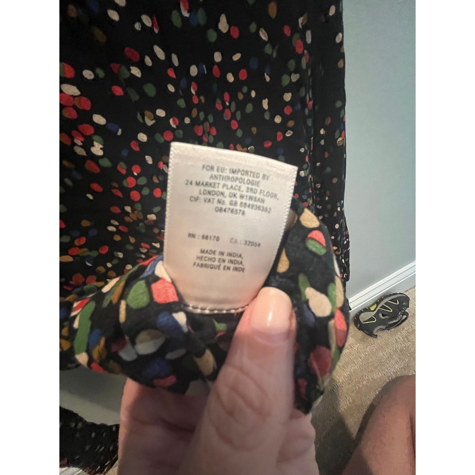 Anthropologie Maeve Anthropologie Multicolor Dot Blouse | Size 6 EUC Size M / US 6-8 / IT 42-44 - 10 Thumbnail
