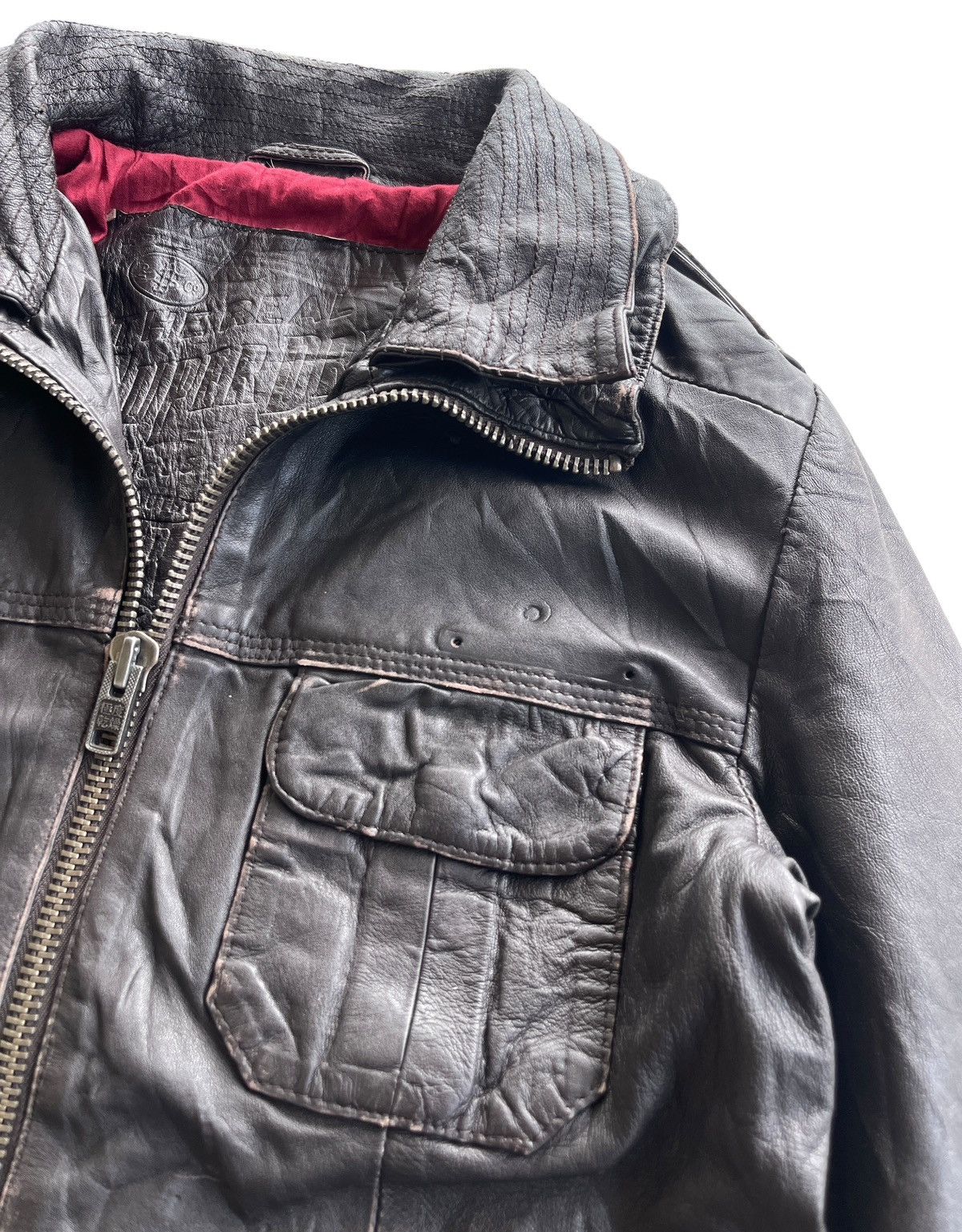 Superdry AW10 Superdry Brad Cuir Leather Jacket Size US S / EU 44-46 / 1 - 7 Thumbnail