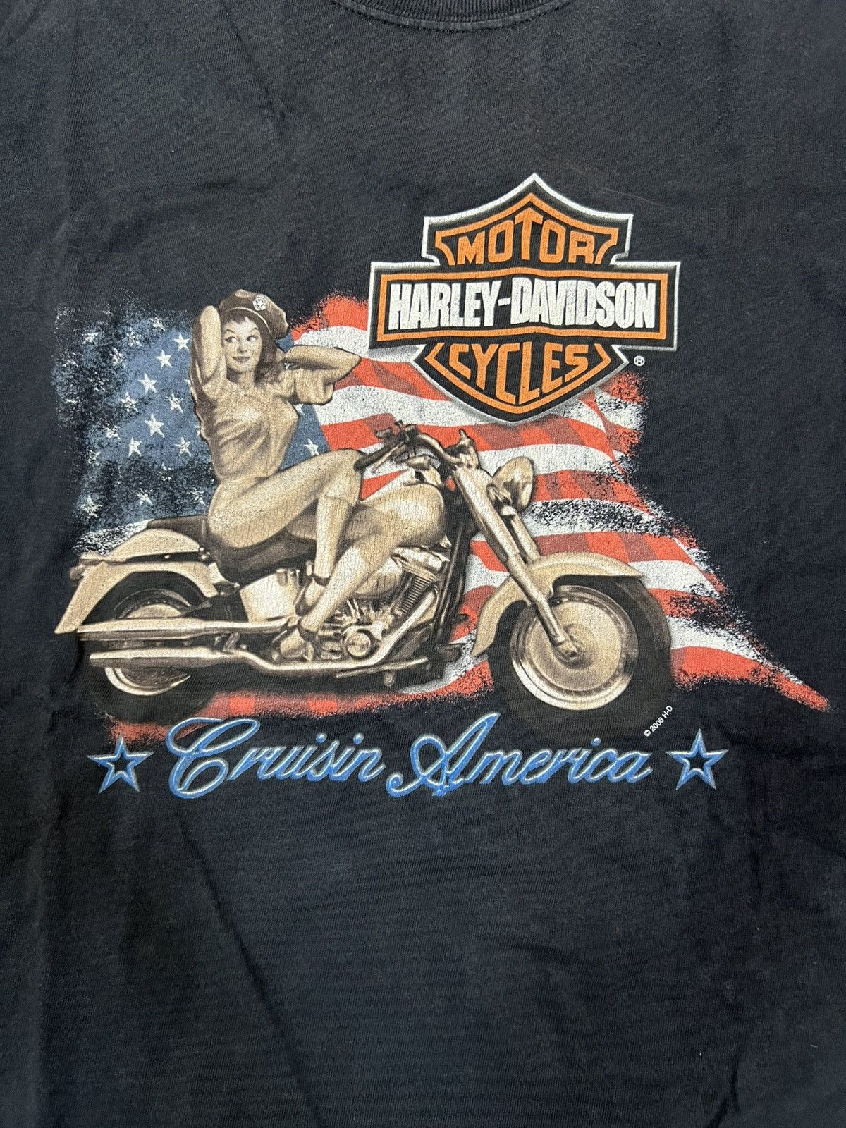 Harley Davidson 00s Harley Davidson Cruisin America Vintage T-shirt Size US XXL / EU 58 / 5 - 2 Thumbnail