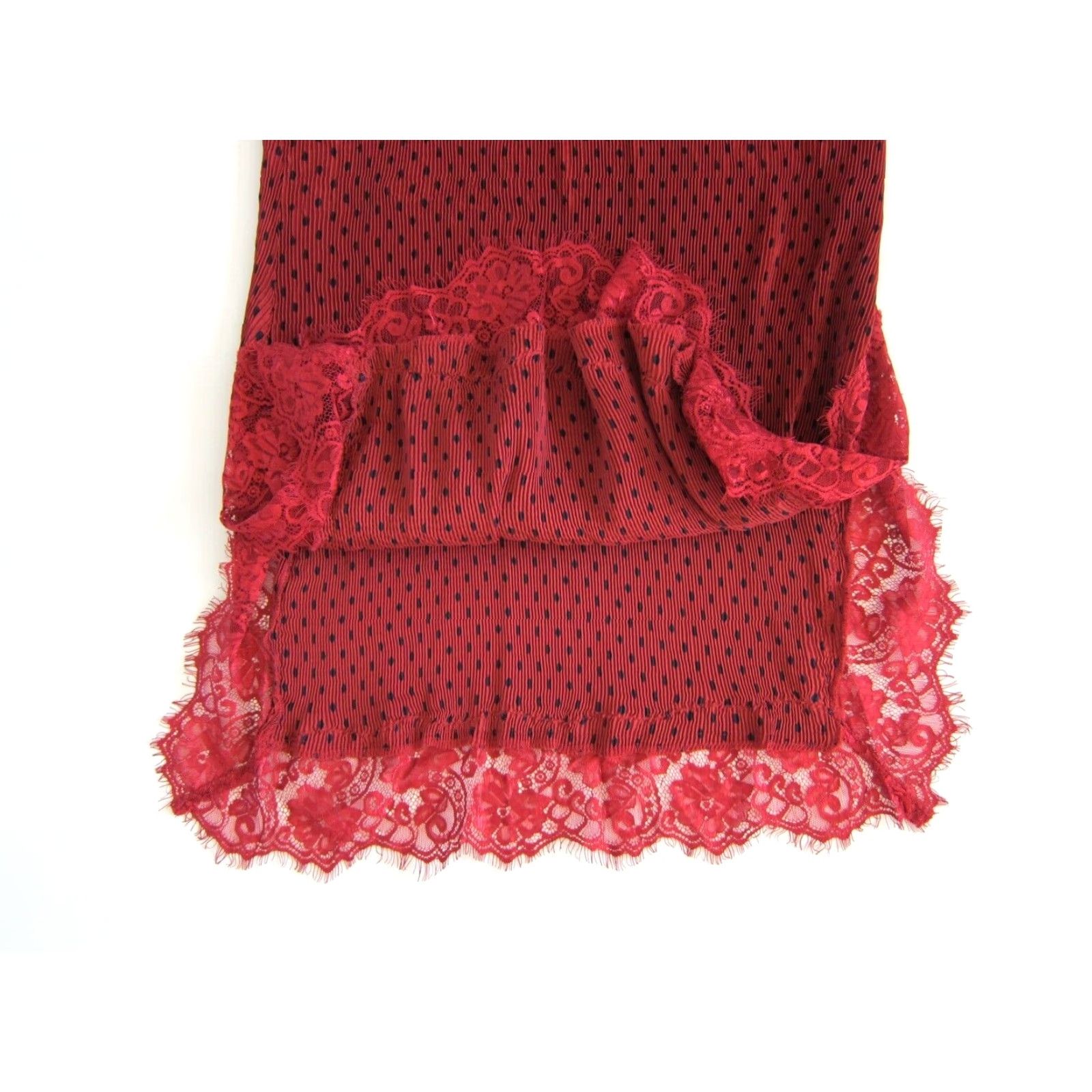 Free People Free People Lingerie Dress Polka Dot Red Spaghetti Strap Ruched Midi Dress Size 4 Womens Size S / US 4 / IT 40 - 7 Thumbnail