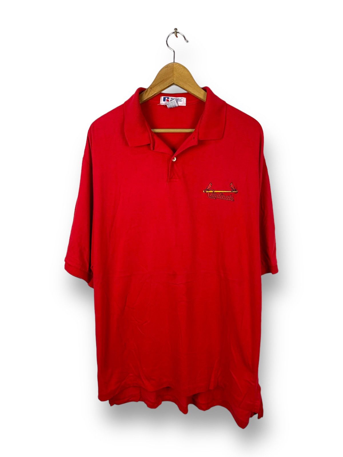 Russell Athletic Steals! Vintage 90s Russell Athletic Cardinals Polo Tee Size US XXL / EU 58 / 5 - 1 Thumbnail