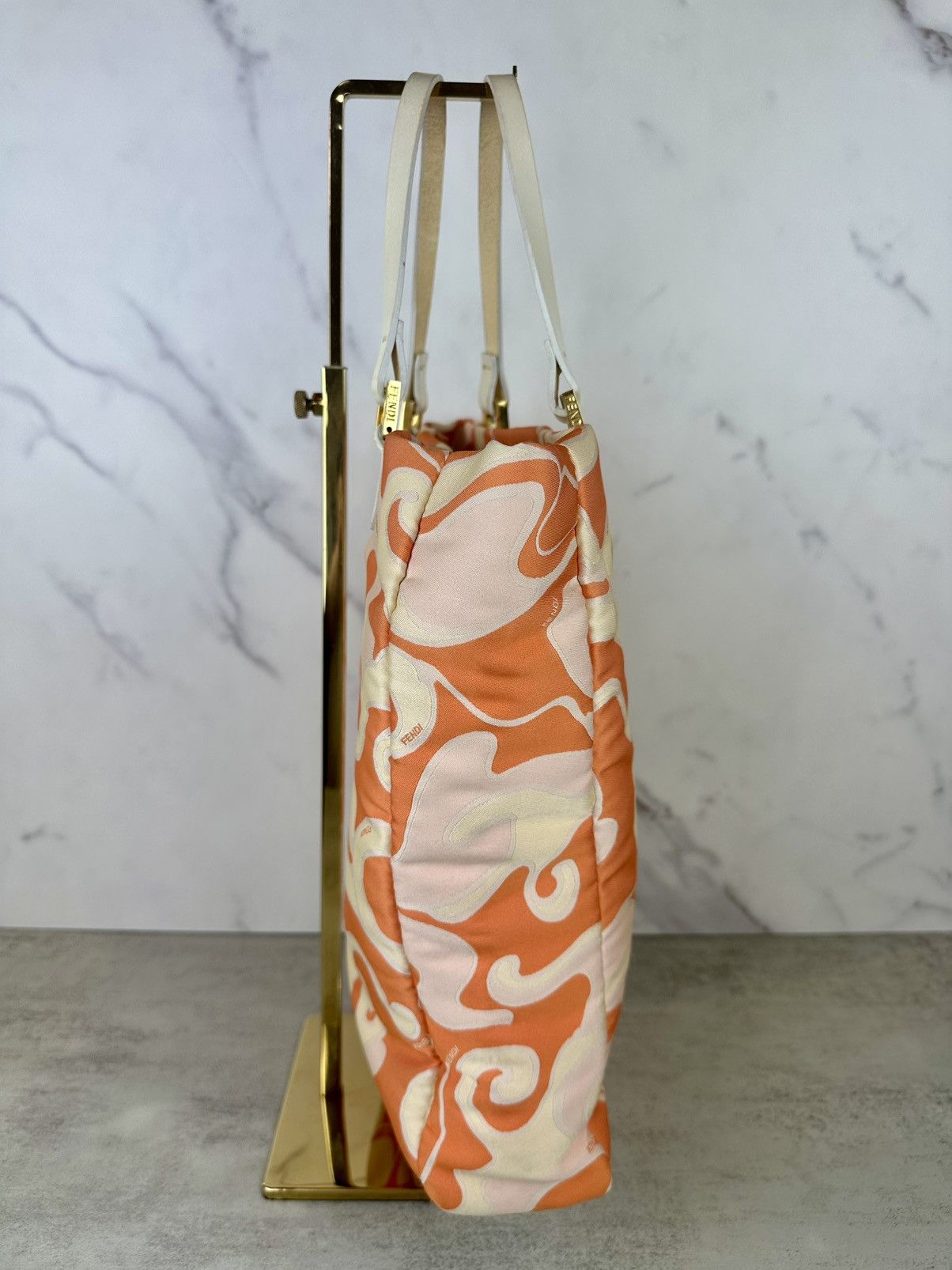 Fendi Fendi Orange Swirl Tote Size ONE SIZE - 4 Thumbnail
