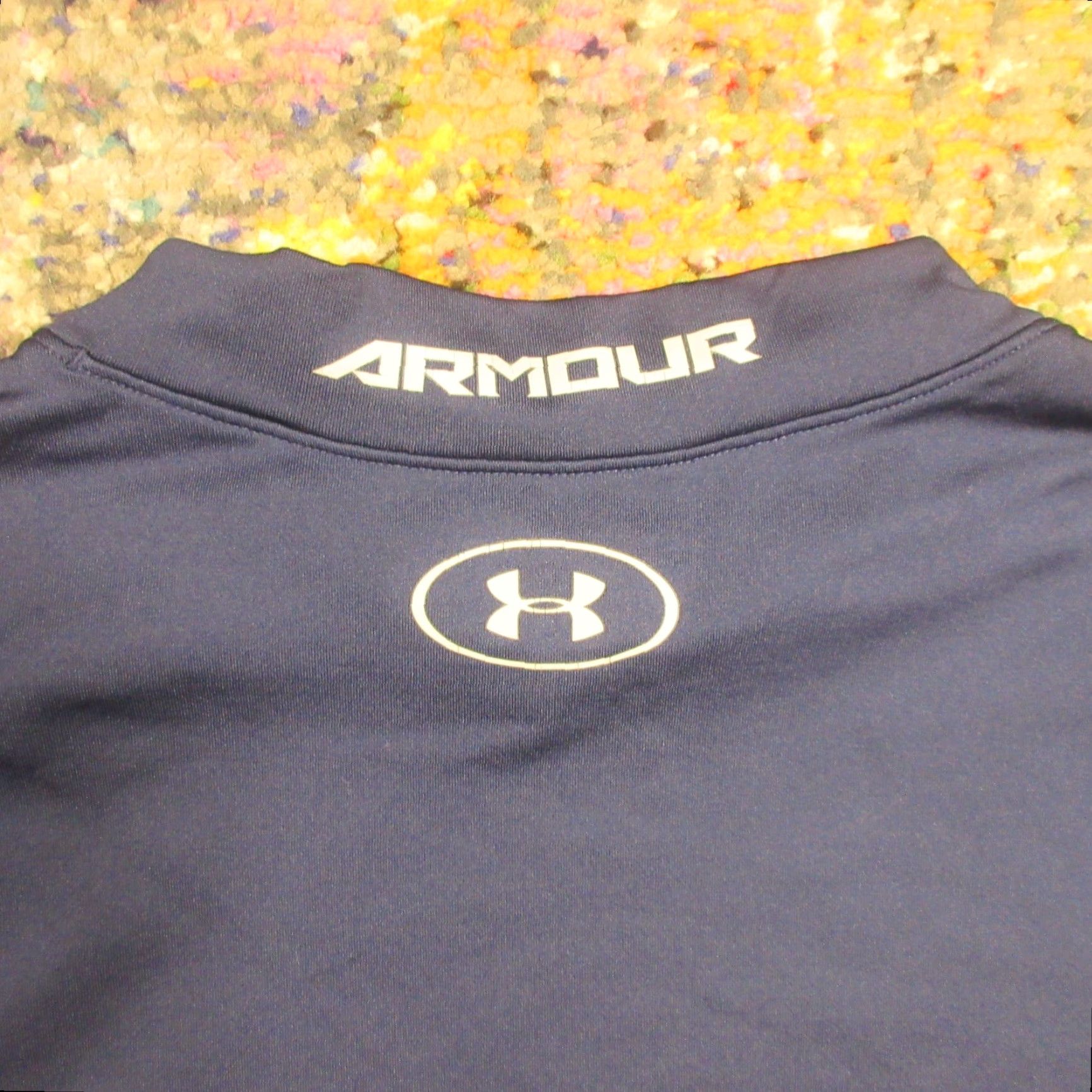 Under Armour Under Armour Shirt Mens XL Navy Fitted Mock Cold Gear Golf Performance Stretch Size US XL / EU 56 / 4 - 6 Thumbnail