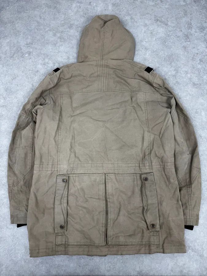 Givenchy 2000s Givenchy Destroyed Fur Hood Beige Cargo Jacket Size US M / EU 48-50 / 2 - 4 Thumbnail