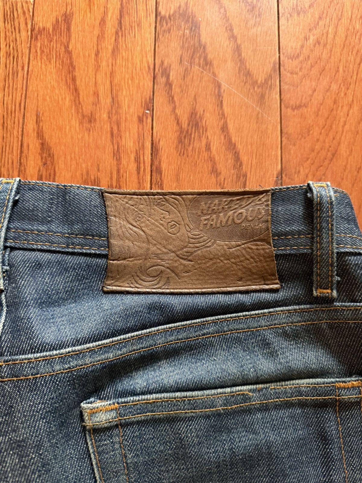 Naked & Famous Weird Guy Dirty Fade Selvedge Size US 30 / EU 46 - 3 Thumbnail