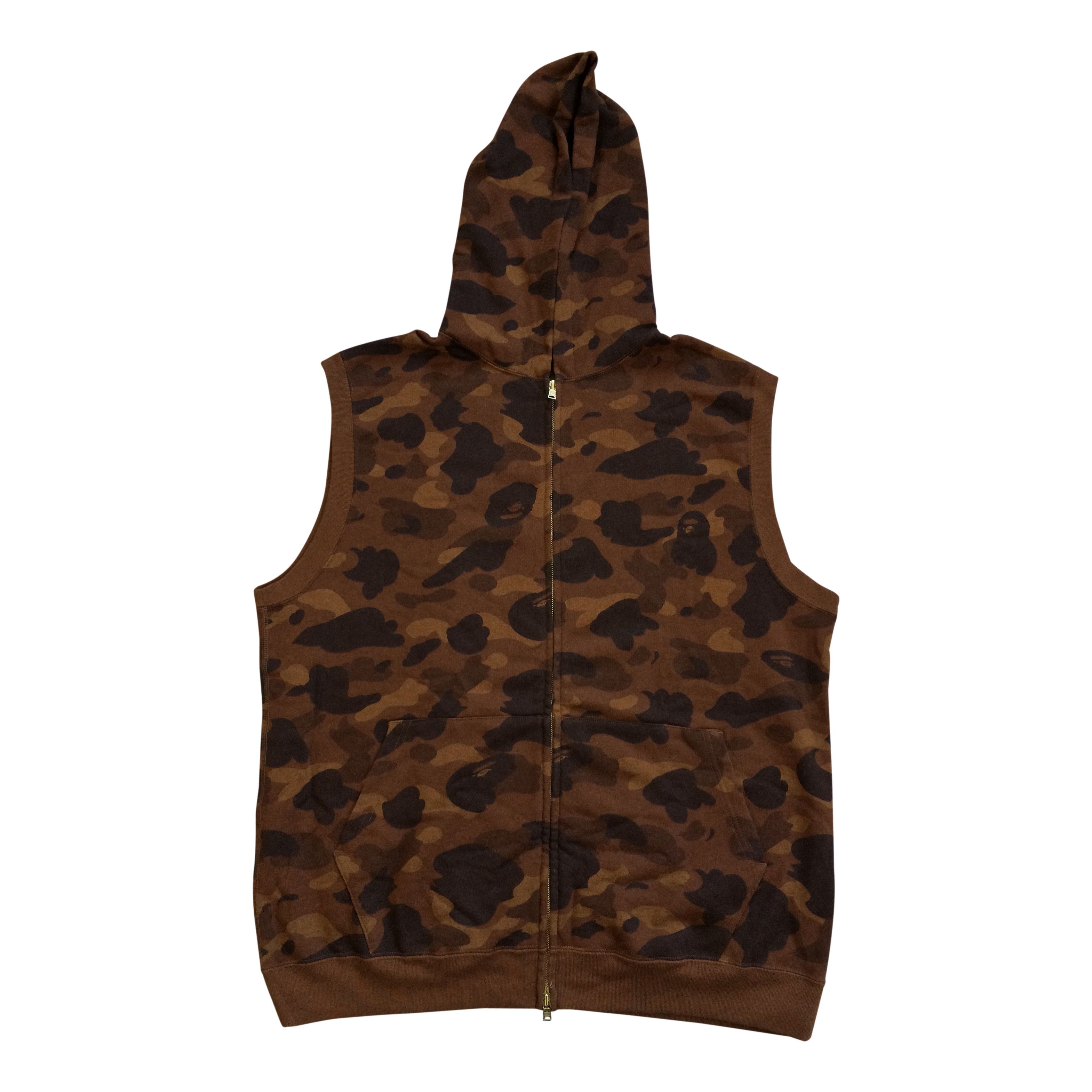 Bape OG Bape Brown Camo Sleeveless Hoodie Size US XL / EU 56 / 4 - 1 Thumbnail