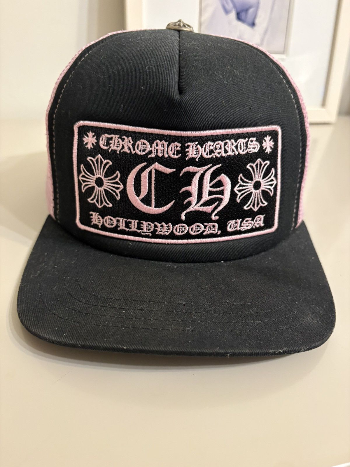 Chrome Hearts Chrome Hearts Pink/Black Trucker Hat Size ONE SIZE - 1 Thumbnail