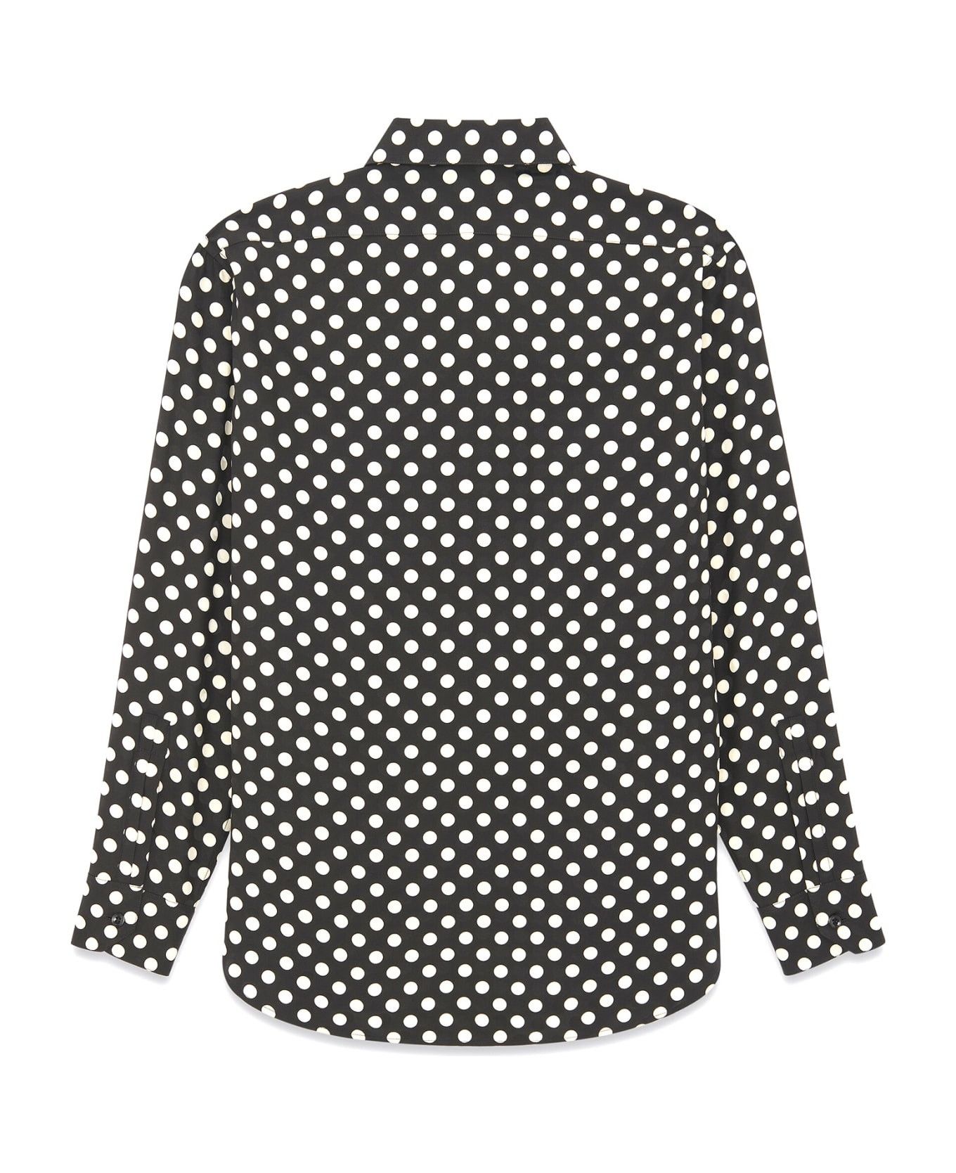Saint Laurent Paris o1bcso1str0625 Yves Collar Shirt in Black/White Size US S / EU 44-46 / 1 - 2 Thumbnail