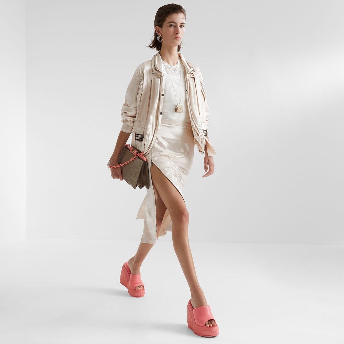 Fendi o1loc1c0824 Skirt in Beige Size 34" / US 12 / IT 48 - 4 Thumbnail