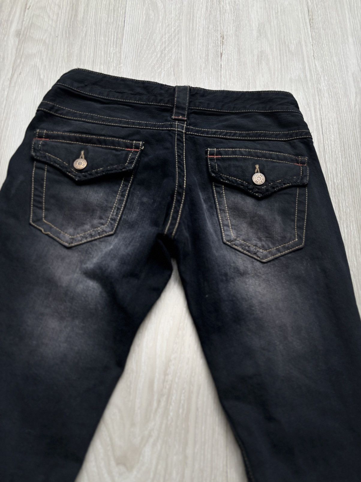 Japanese Brand SPIRAL lace-up flare jeans Size US 26 / EU 42 - 7 Thumbnail