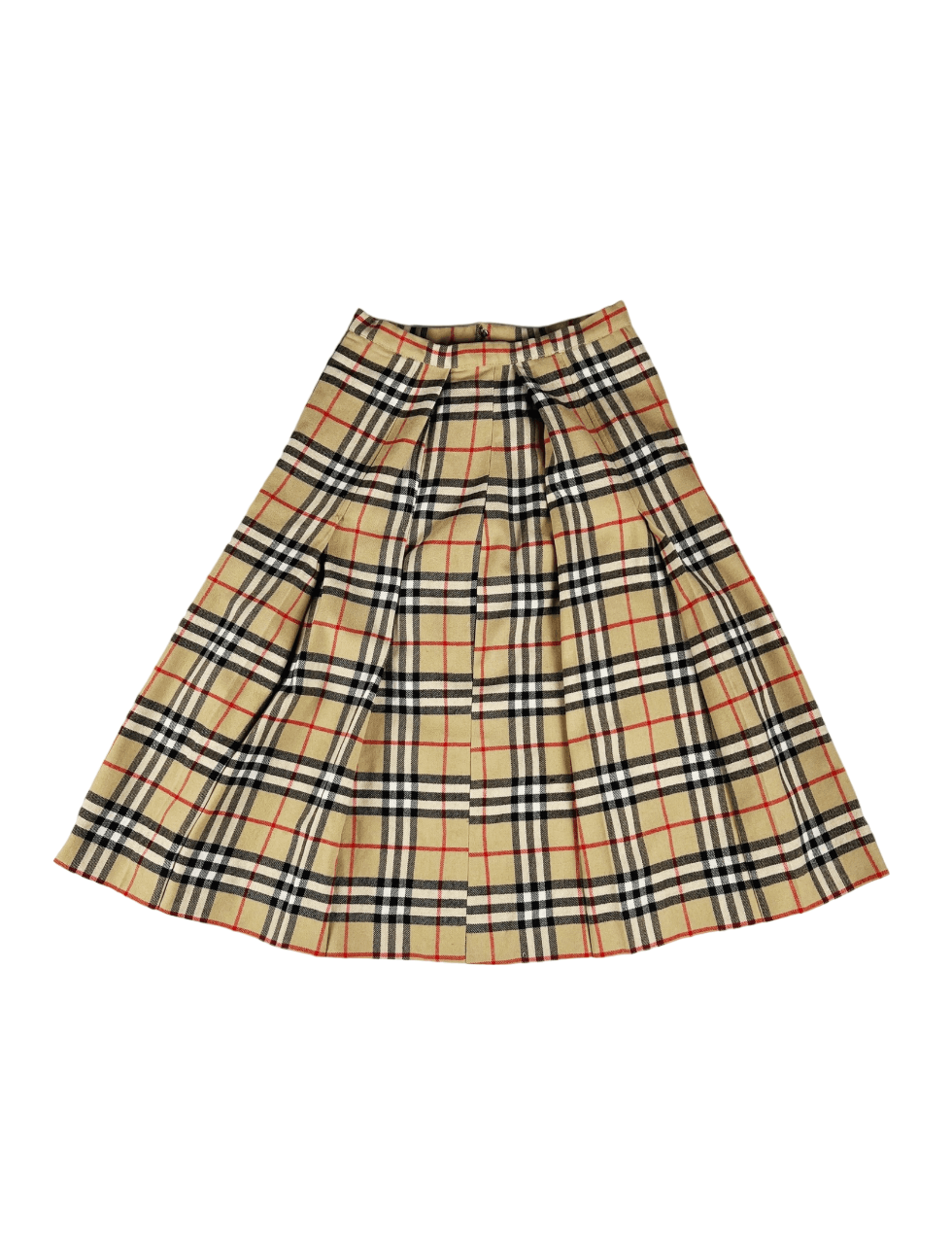Vintage Burberry Wool Midi Skirt M
