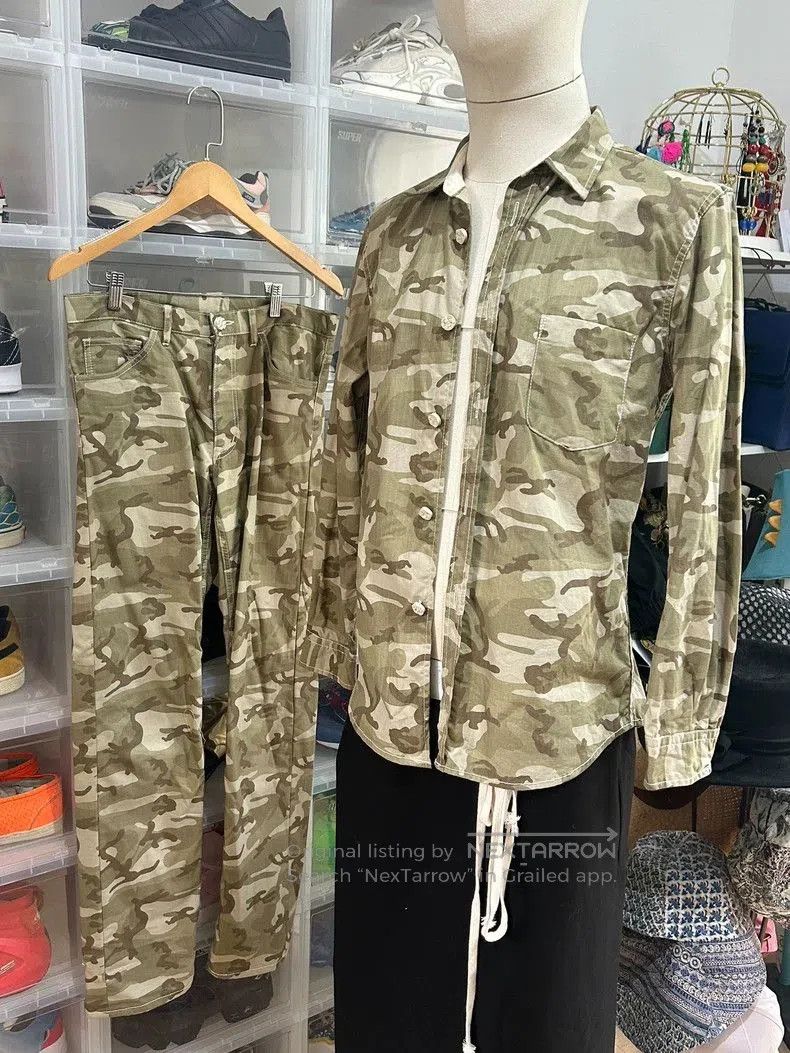 Comme des Garcons Comme des Garçons Camo Shirt & Pants Set. Size US 34 / EU 50 - 1 Thumbnail