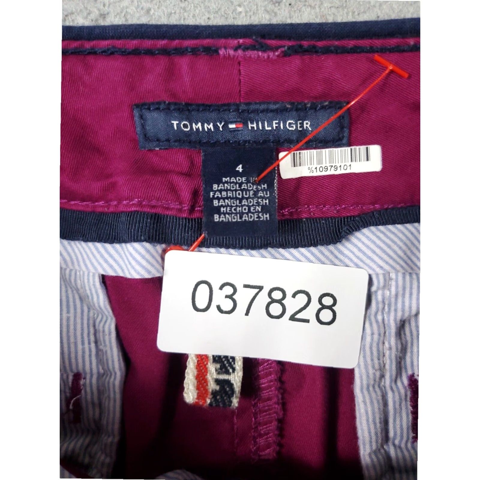 Tommy Hilfiger Tommy Hilfiger Chino Pants Womens Regular 4 Purple Straight Leg Flat Front Cotton Size 27" / US 4 / IT 40 - 8 Thumbnail
