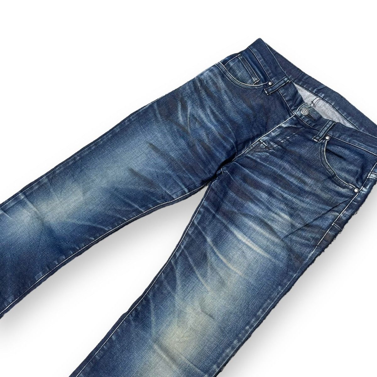 Tornado Mart 🇯🇵 VINTAGE TORNADO MART WASHED FLARE DENIM PANTS Size US 30 / EU 46 - 3 Thumbnail