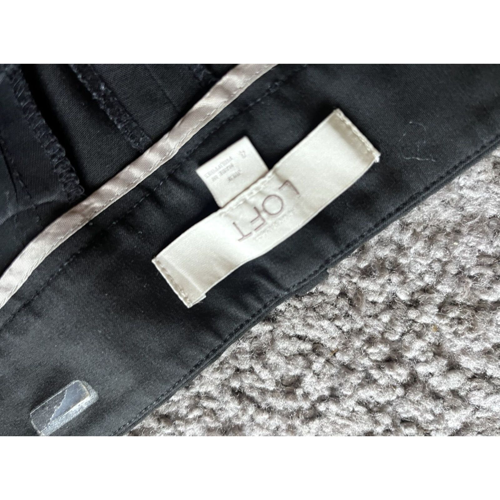 Ann Taylor Ann Taylor Loft Women's Dress Pants 4 Black Flat Front Julie Straight Leg Size 27" / US 4 / IT 40 - 5 Thumbnail