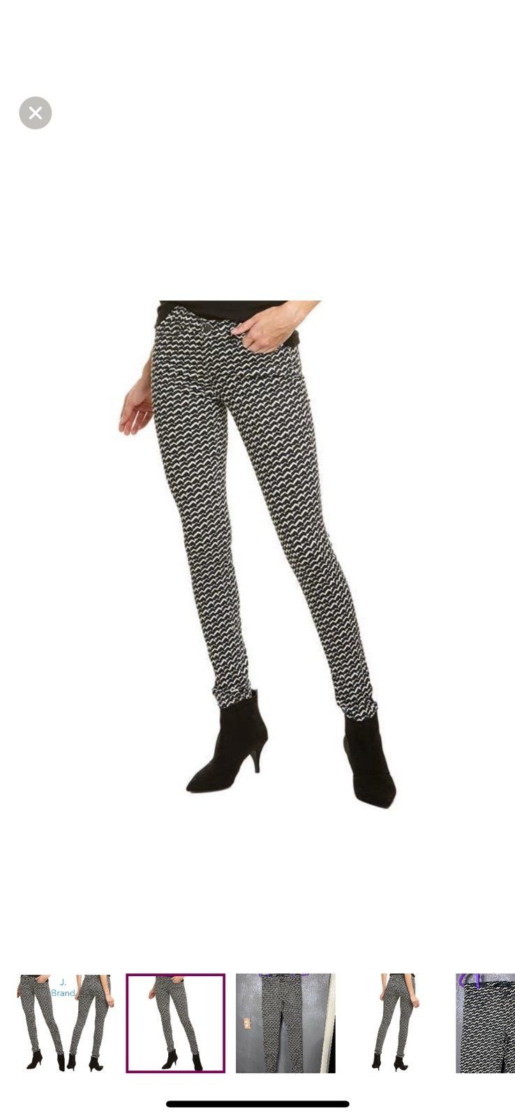 J Brand J Brand Berlin Print Super Skinny Jean mid rise geometric b Size 25" / US 0 / IT 36 - 2 Thumbnail