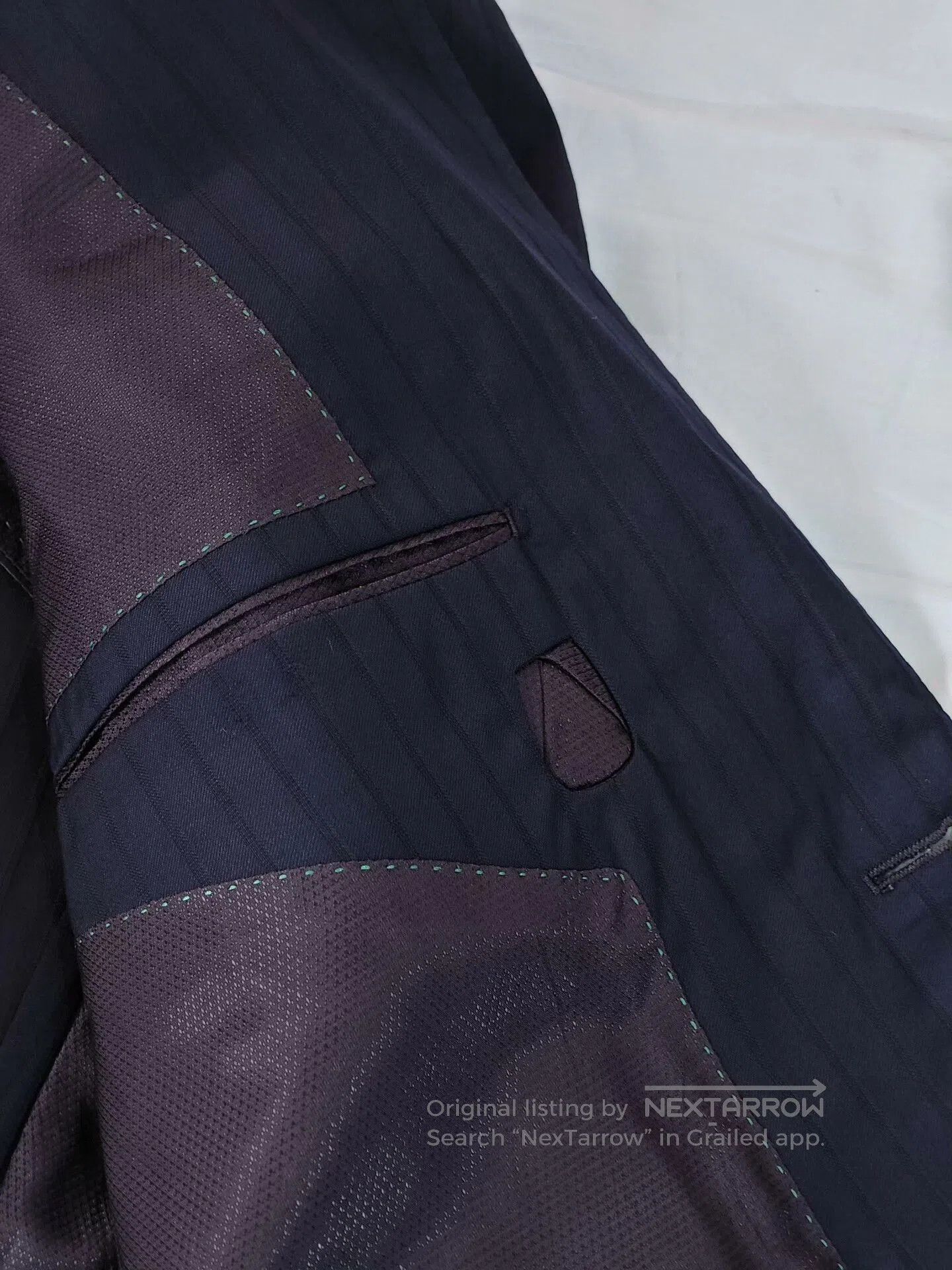 Japanese Brand Custom Italian Wool Blend Suit Jacket. Size US M / EU 48-50 / 2 - 8 Thumbnail