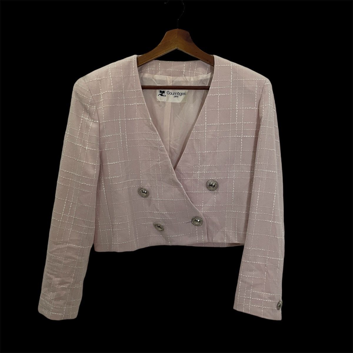 Courreges Vintage Courreges Paris Tweed Jacket Size L / US 10 / IT 46 - 1 Thumbnail