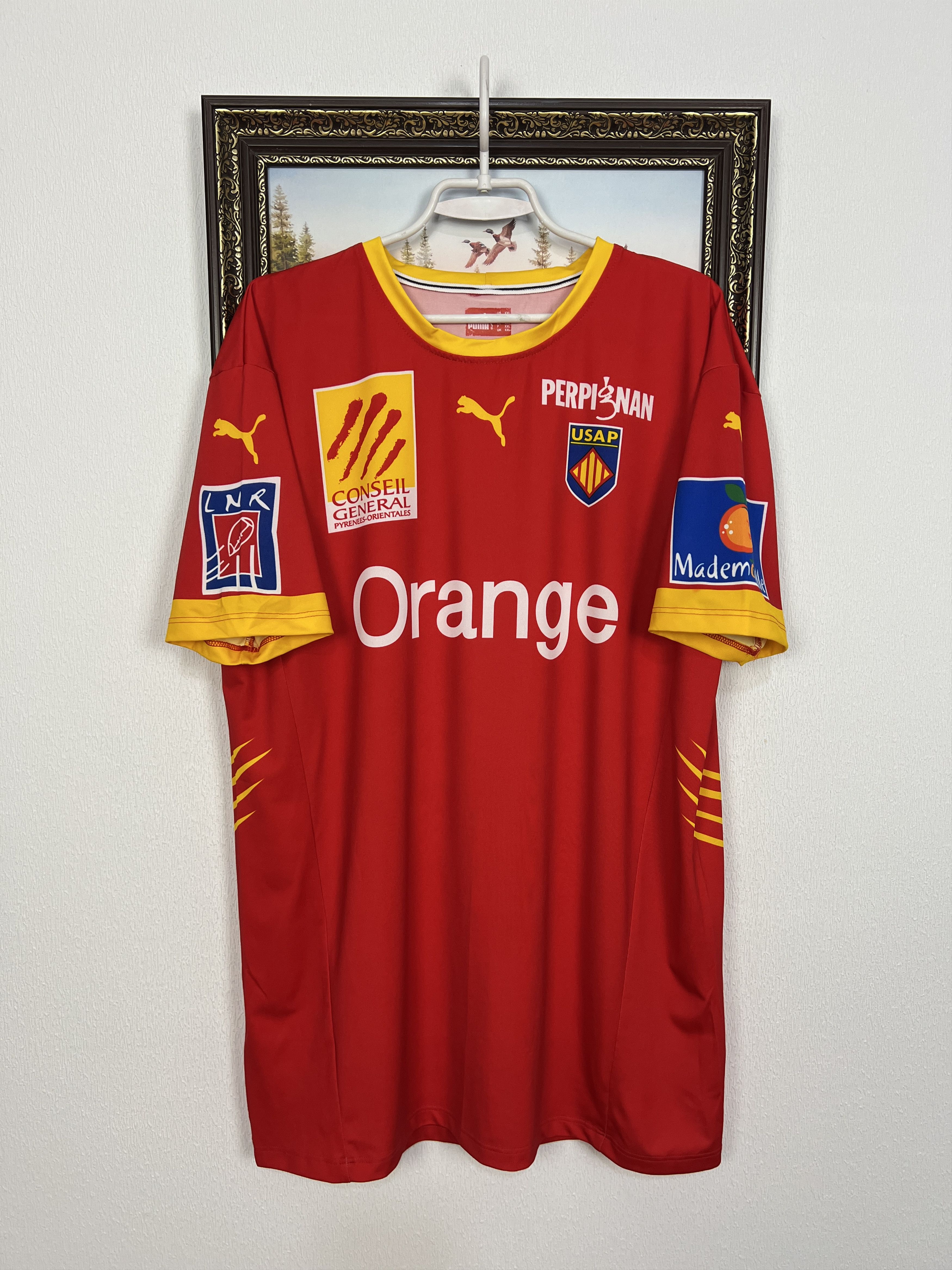 Vintage USAP Perpignan France Rugby Jersey Trikot Shirt