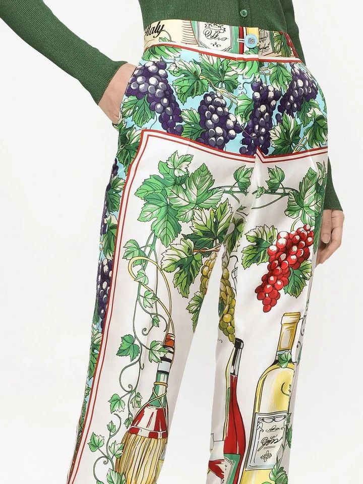 Dolce & Gabbana o1y0925 Silk Sweatpant in Multicolor Size 27" / US 4 / IT 40 - 4 Thumbnail