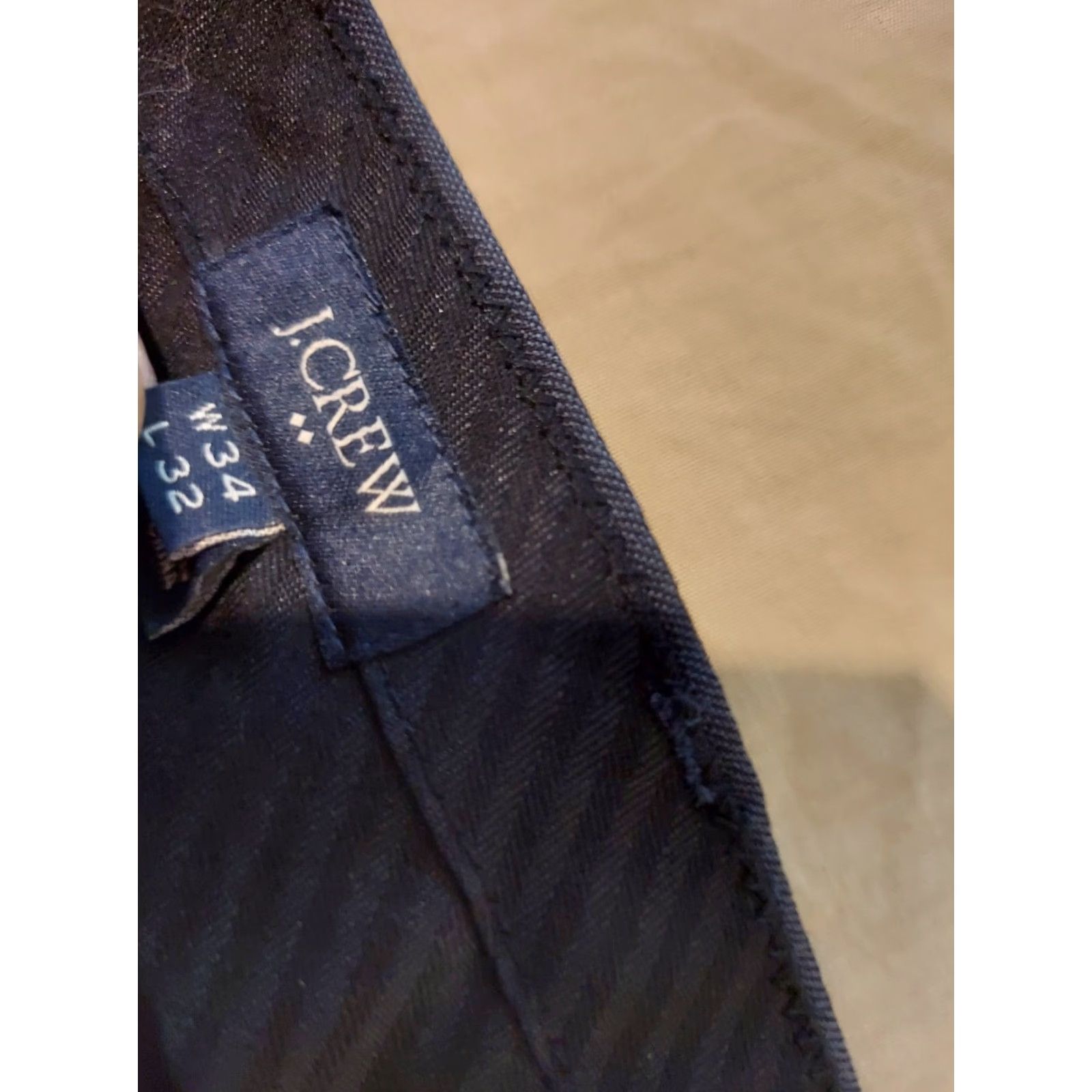 J.Crew Mens J. Crew Wool Dress Pants 34x32 Navy Blue Slacks Khaki Trousers Dress Pants Mens Blue 90s style Size US 34 / EU 50 - 5 Thumbnail