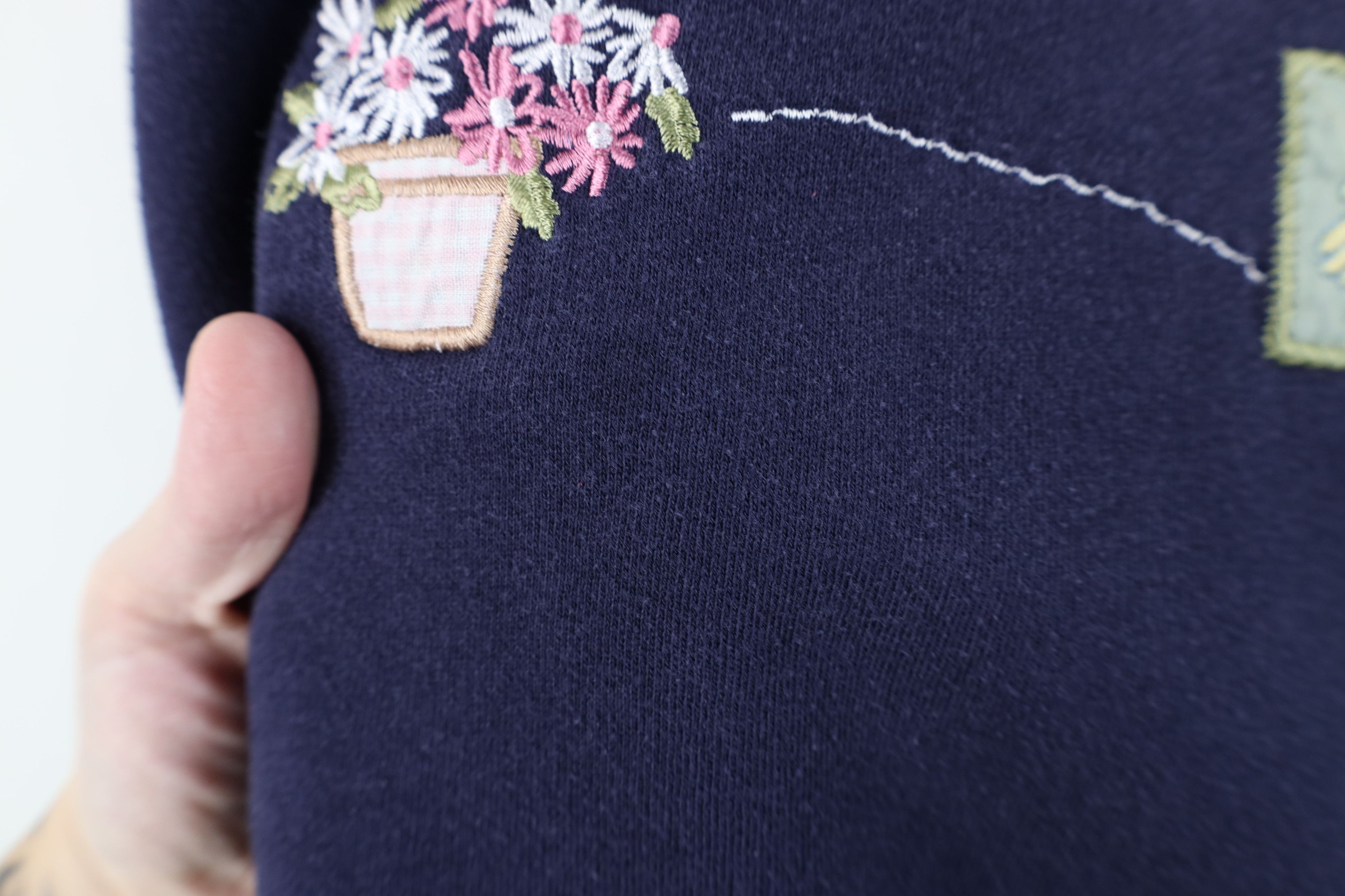 Vintage Vintage 90s Streetwear Garden Flower Collared Sweatshirt Size L / US 10 / IT 46 - 5 Thumbnail