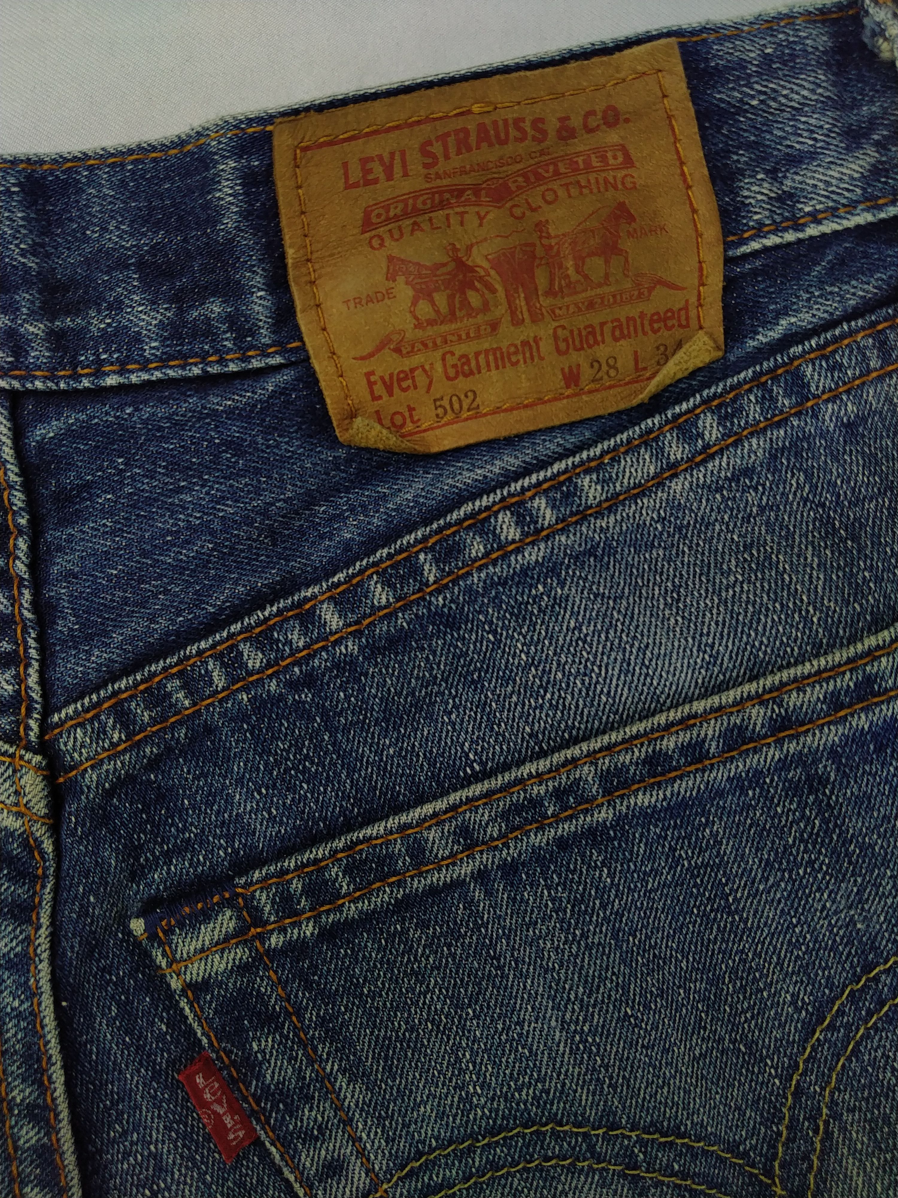 Levi's Dirty Blue Vintage Levi's 502 Jeans 27x30.5 Denim -JN1099 Size US 27 - 10 Thumbnail