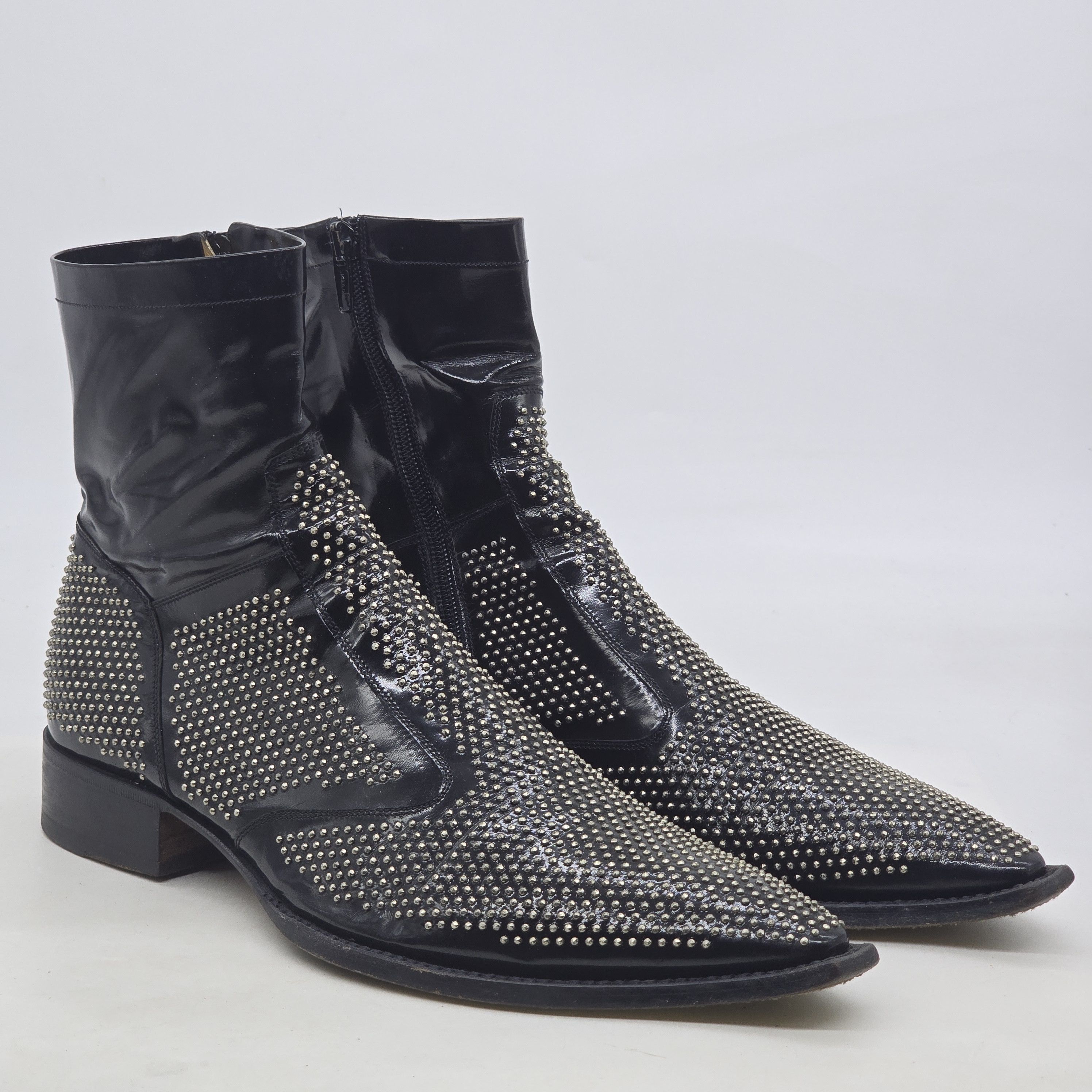 Gianni Barbato Gianni Barbato - Archive Studded Accents Leather Boots Size US 7 / EU 40 - 1 Thumbnail