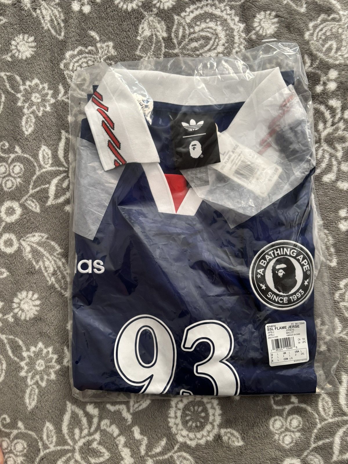 Adidas × Bape Adidas x Bape SSL Flame Jersey Size US L / EU 52-54 / 3 - 3 Thumbnail