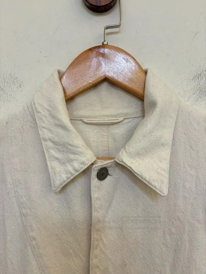 Comoli White Wrinkled Fabric Jacket. Size US M / EU 48-50 / 2 - 2 Thumbnail