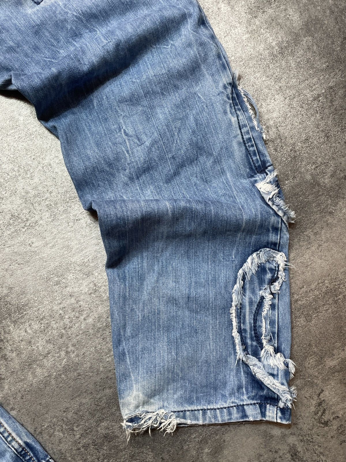 Vintage 🔥RARE🔥Vintage Y2K Denim Jeans Distressed Rare Avant Garde Size US 32 / EU 48 - 12 Thumbnail