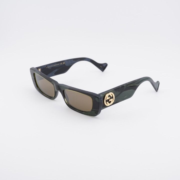 Gucci Gucci GG0516S 014 Sunglasses Military Green and Black Havana Size ONE SIZE - 2 Thumbnail