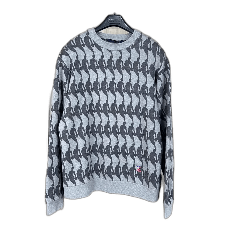 Crewneck Louis Vuitton Sweater Grey Louis Vuitton NBA Knit